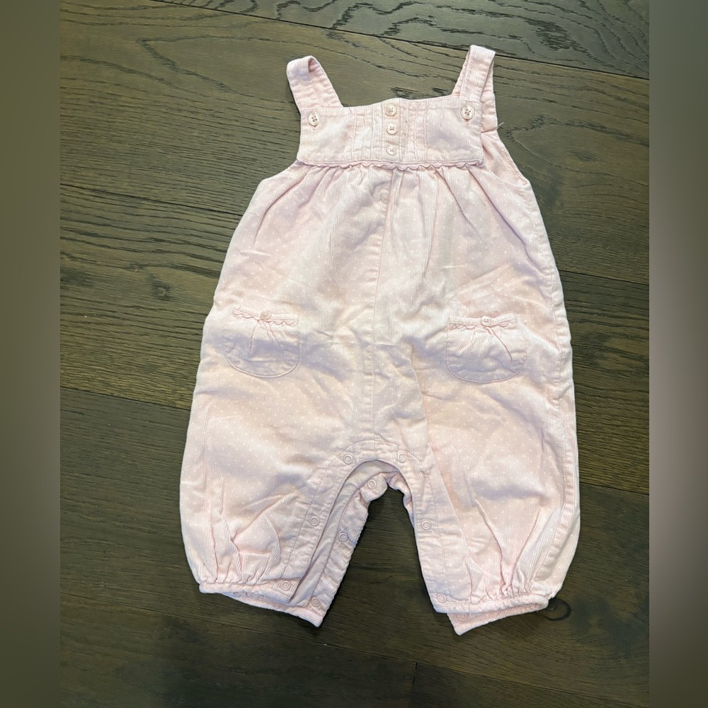 John Lewis pink cord baby girl romper 6-9M brand new
